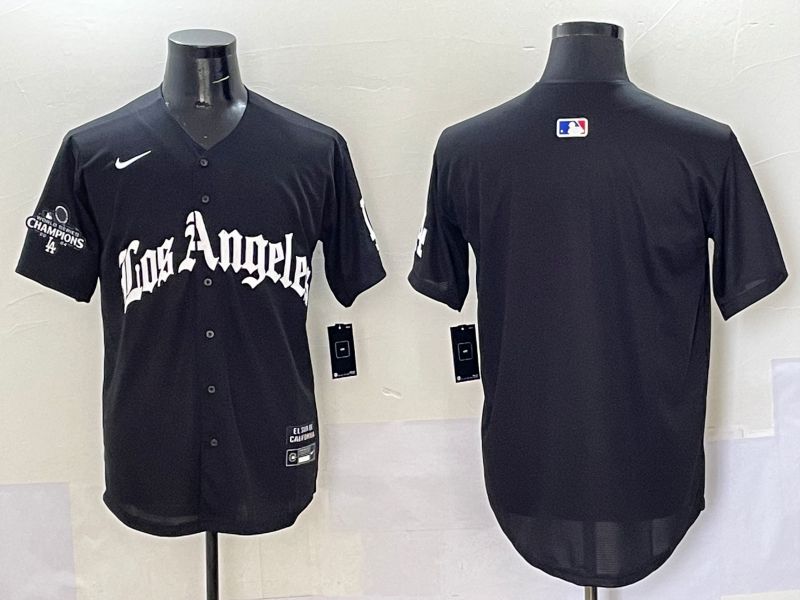 Men Los Angeles Dodgers Blank Black Five generations Joint Name 2025 Nike MLB Jersey style 43
